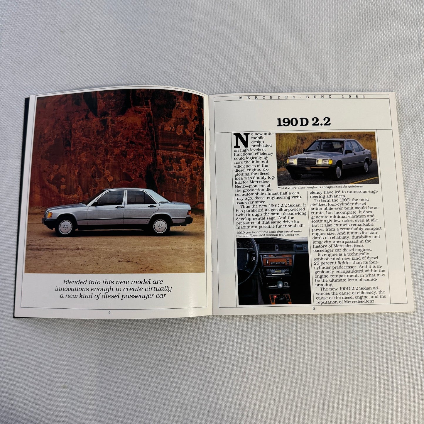 1984 Mercedes Benz Brochure Catalog 500SEC 380 SL 500 SEC SEL 380SE 300SD 300TD