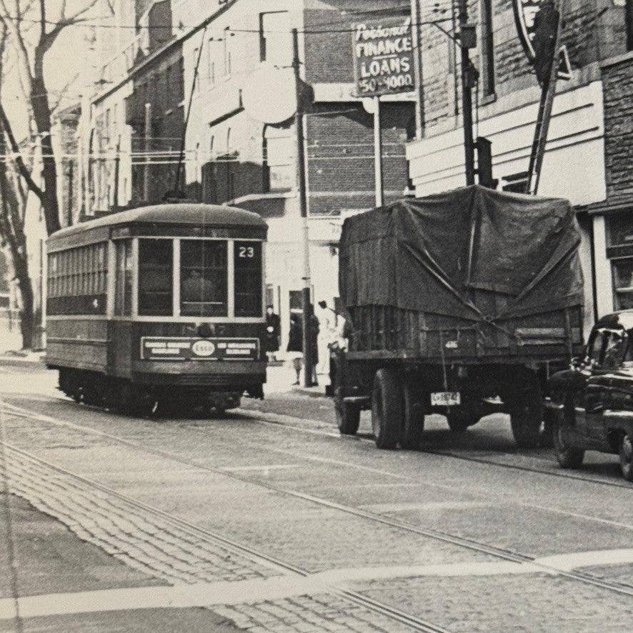 Vintage Photograph Truck Automobile Street Car Street Scene Photo Print