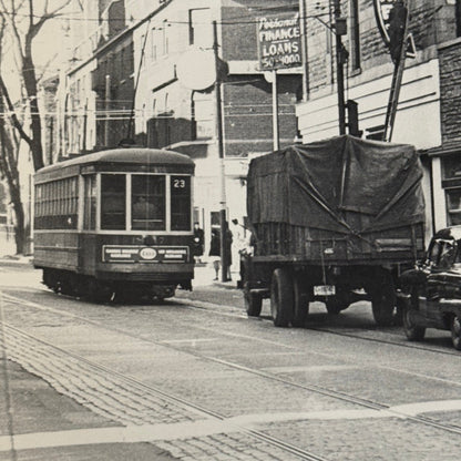 Vintage Photograph Truck Automobile Street Car Street Scene Photo Print