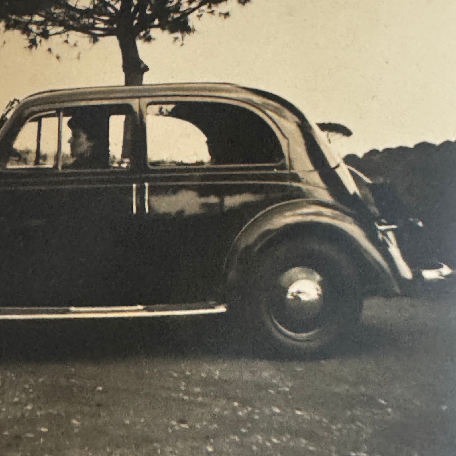Vintage Automobile Real Photo Postcard Post Card RPPC Woman with Car 1940