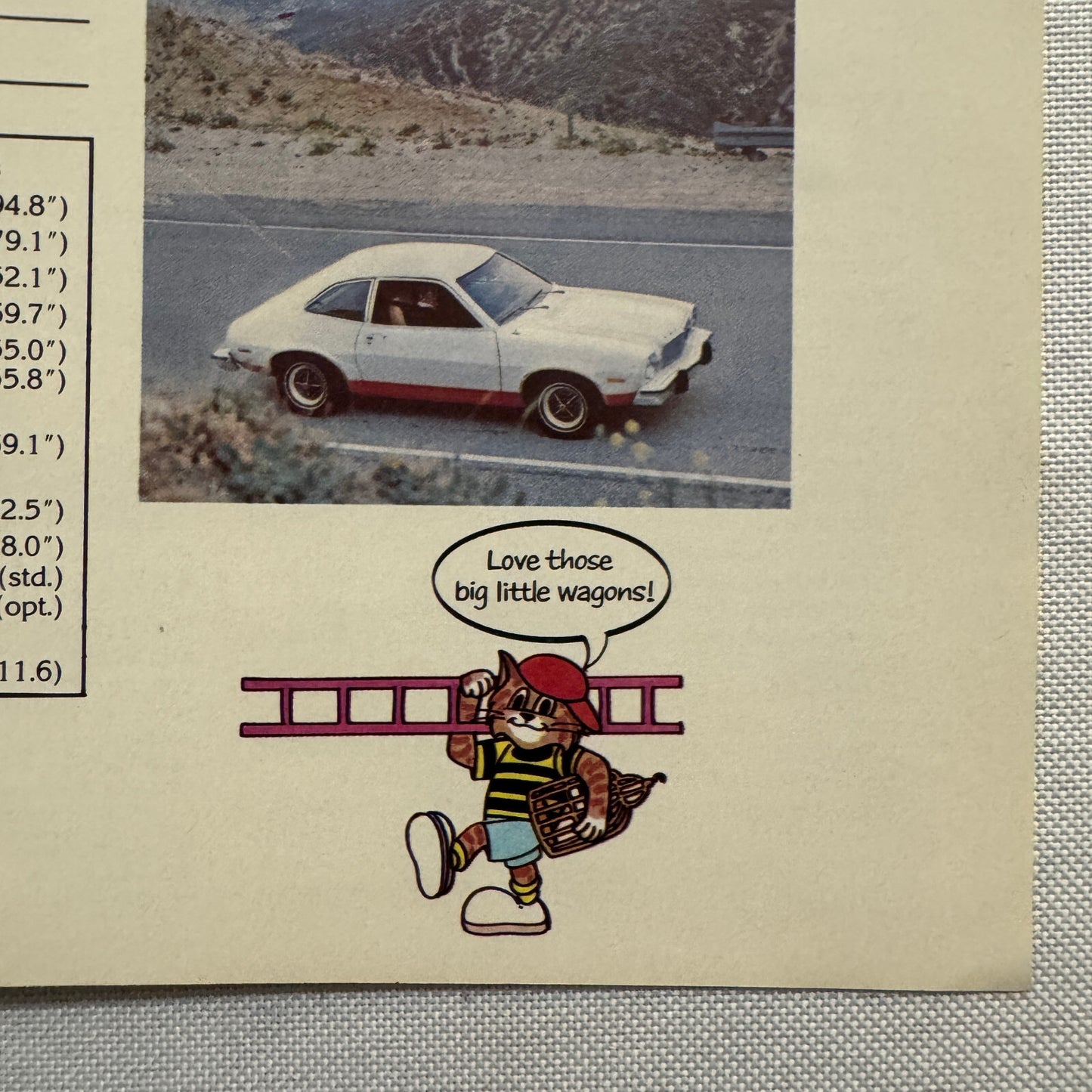 1978 Mercury Bobcat Car Sales Brochure Catalog Special SC Station Wagon Vintage