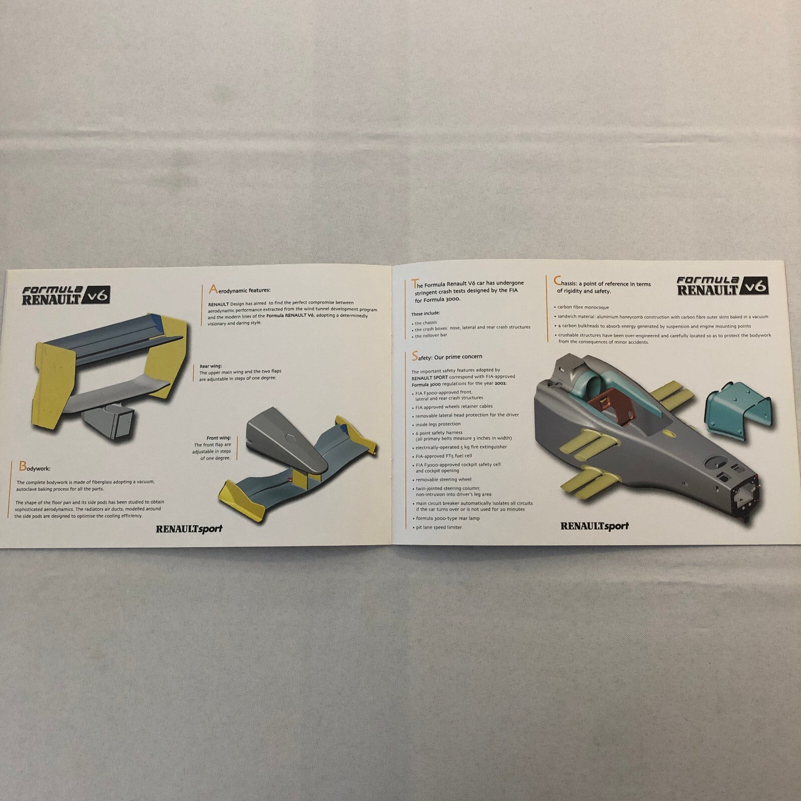 2003 Renault Sport Formula V6 Racing Car Sales Brochure Catalog