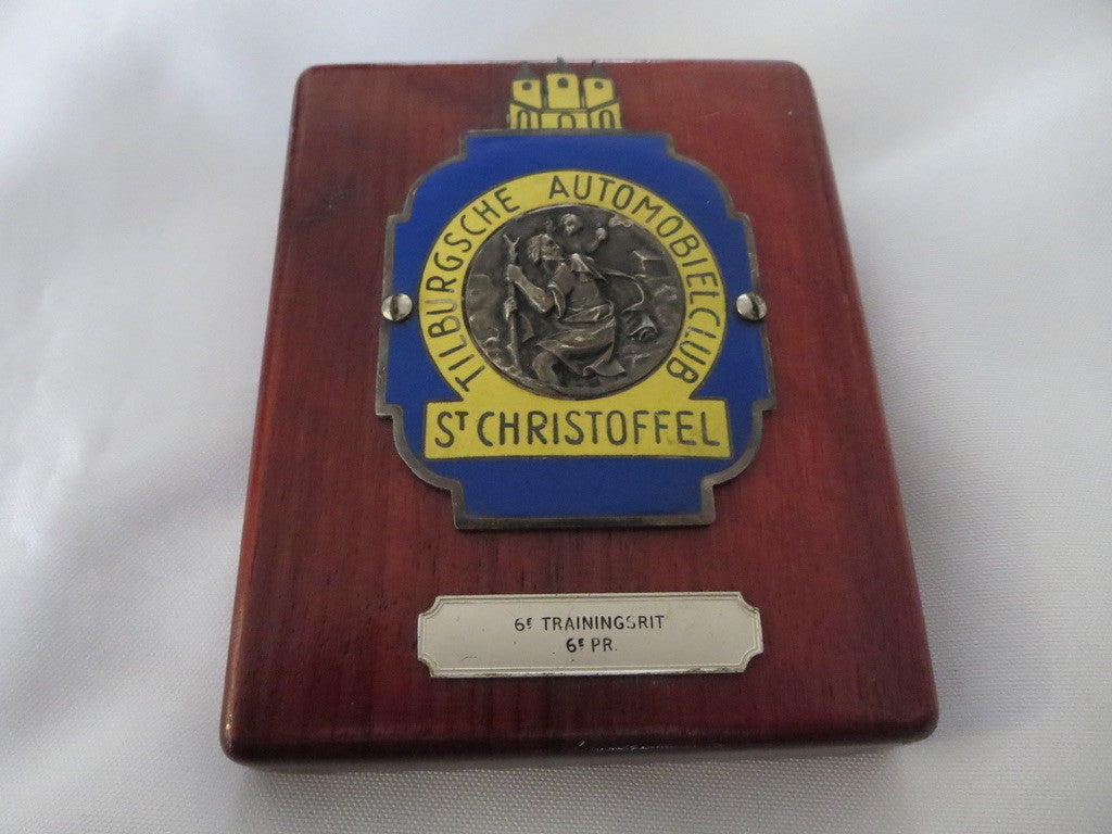 Vintage St Christoffel Tilburgsche Automobiel Club St Christoper Badge Emblem 