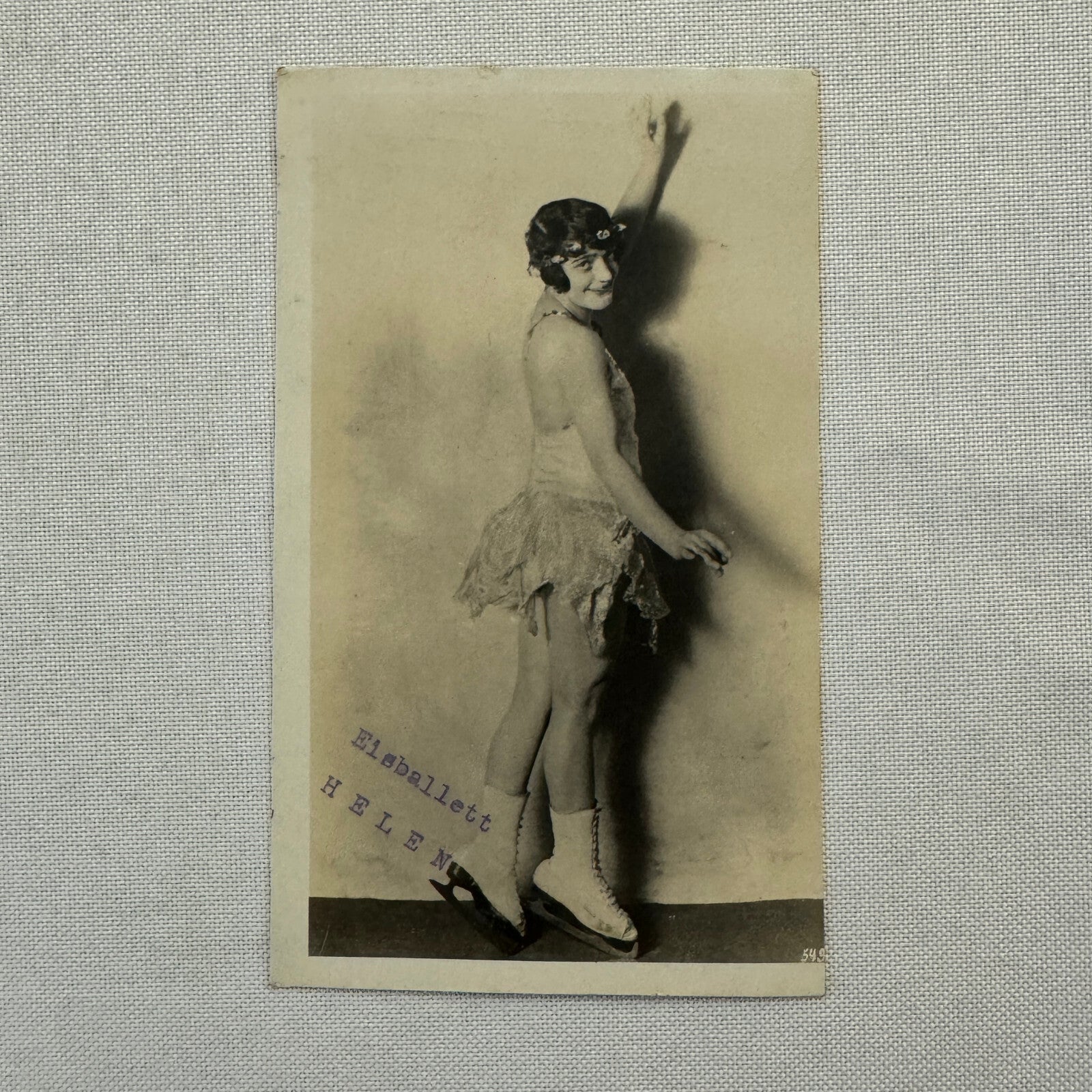 Vintage Ice Skating Dancing Ice Ballet Circus Performer Postcard Post Card