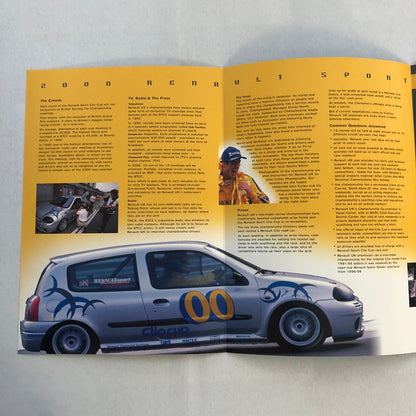 2000 Renault Sport Clio Cup Racing Car Sales Brochure Catalog