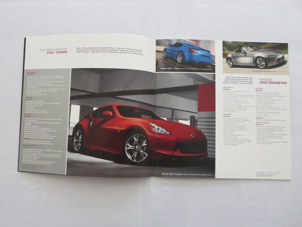 2009 Nissan Sales Brochure Catalog Cube 350Z 370Z Roadster GT-R GTR Maxima +