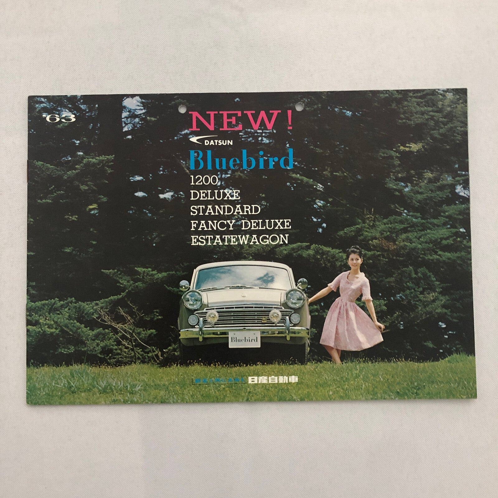 Vintage 1963 Datsun Bluebird Car Sales Brochure Catalog Japanese JDM Nissan