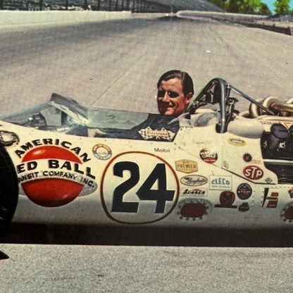 Vintage Indy Racing Postcard Graham Hill Indianapolis 500 Driver Motorsport