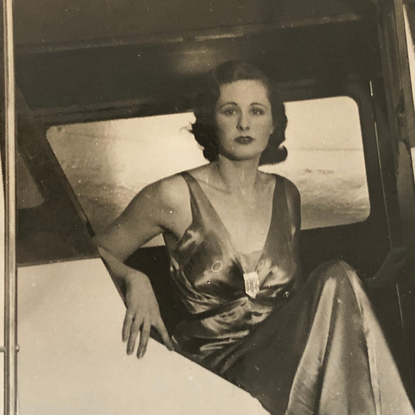 Fashion Show Press Photo Photograph Olympia 1930s Airplane Aircraft Flight Suit