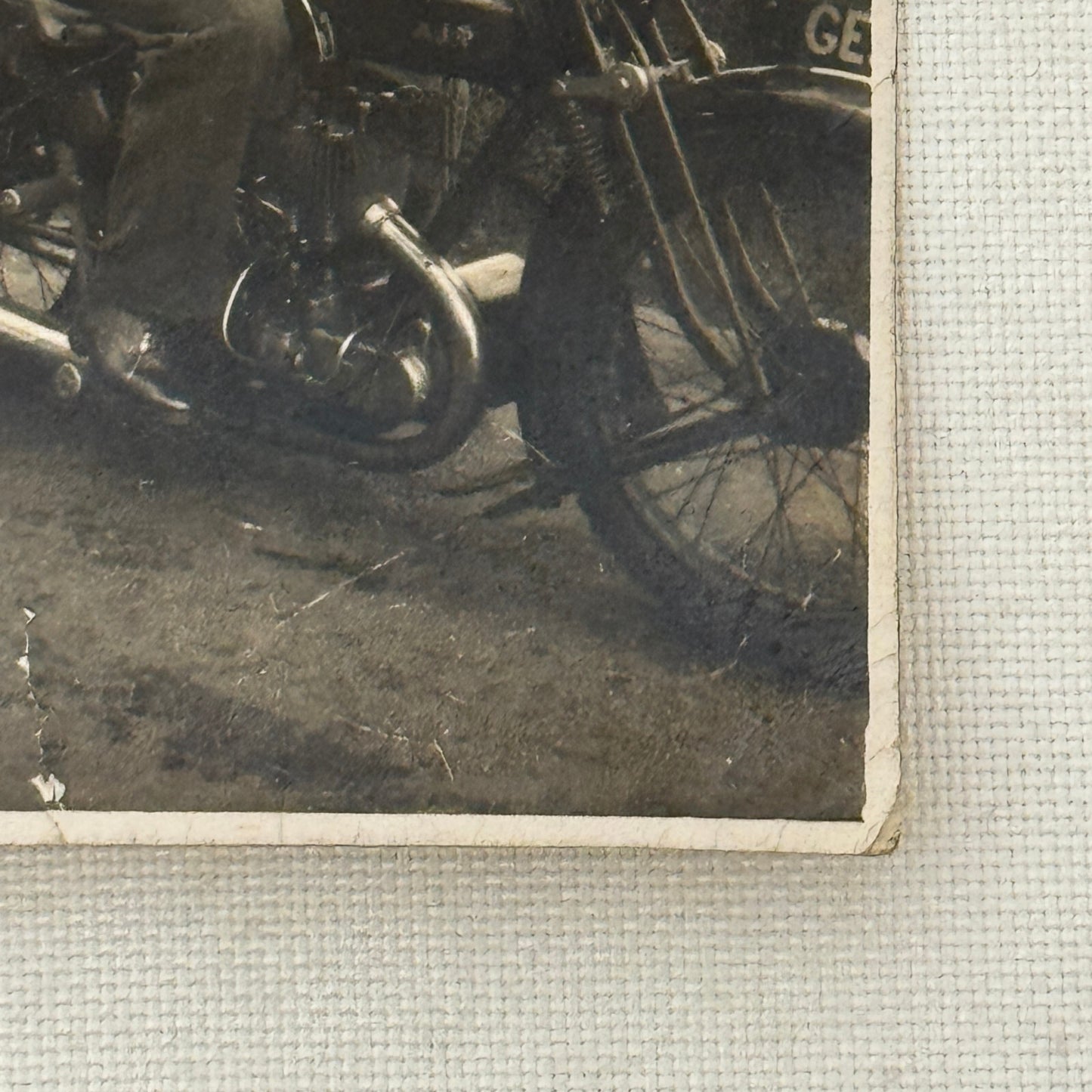 Vintage Photograph Photo Man on Motorcycle Bike