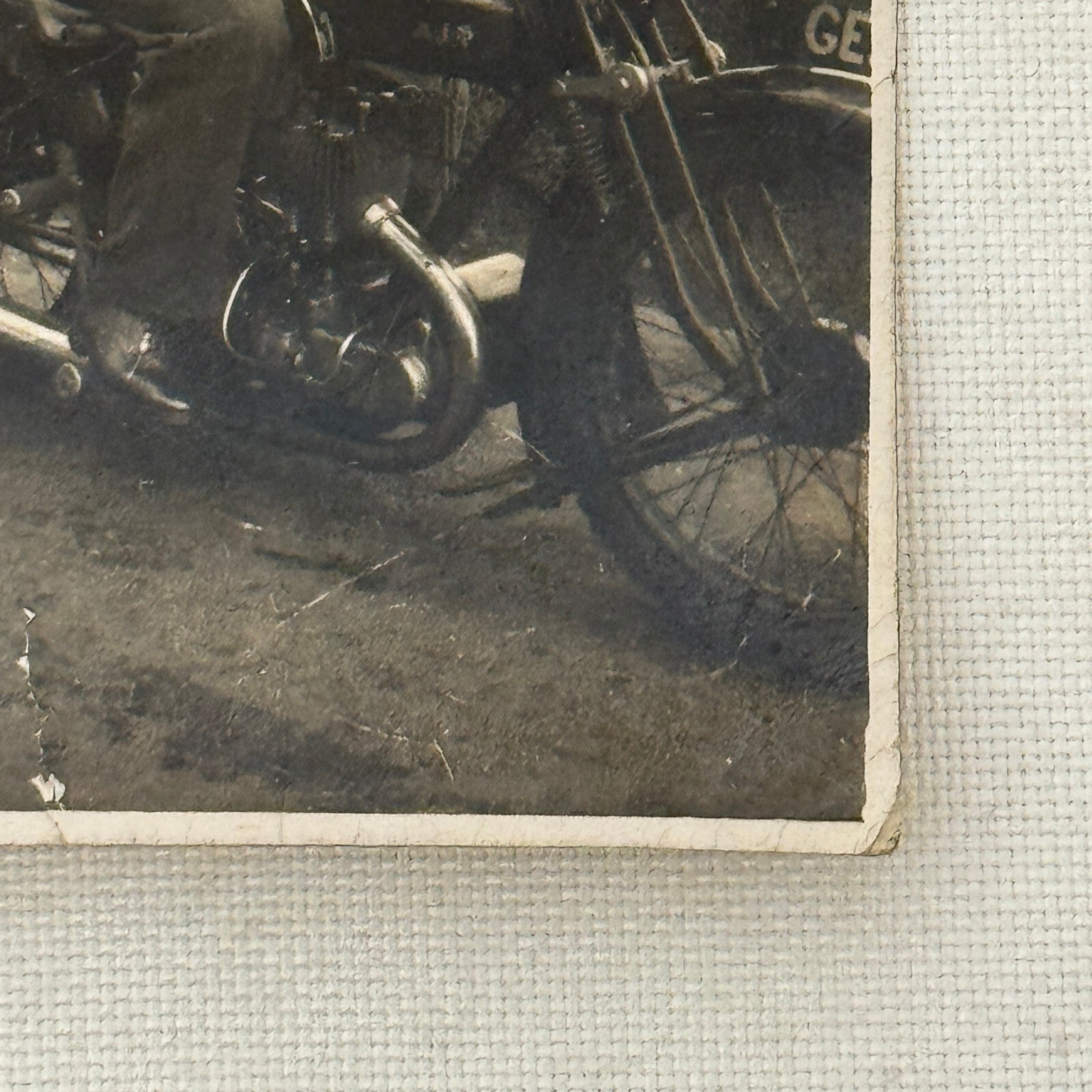 Vintage Photograph Photo Man on Motorcycle Bike