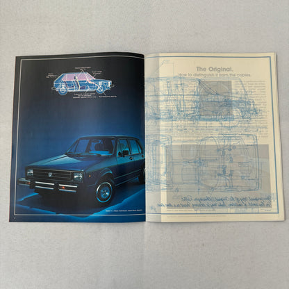 1980 Volkswagen VW Rabbit Car Sales Brochure Catalog Coupe Sedan Convertible