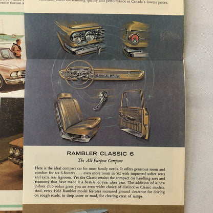 1962 Rambler Car Sales Brochure Catalog Classic Ambassador American Convertible