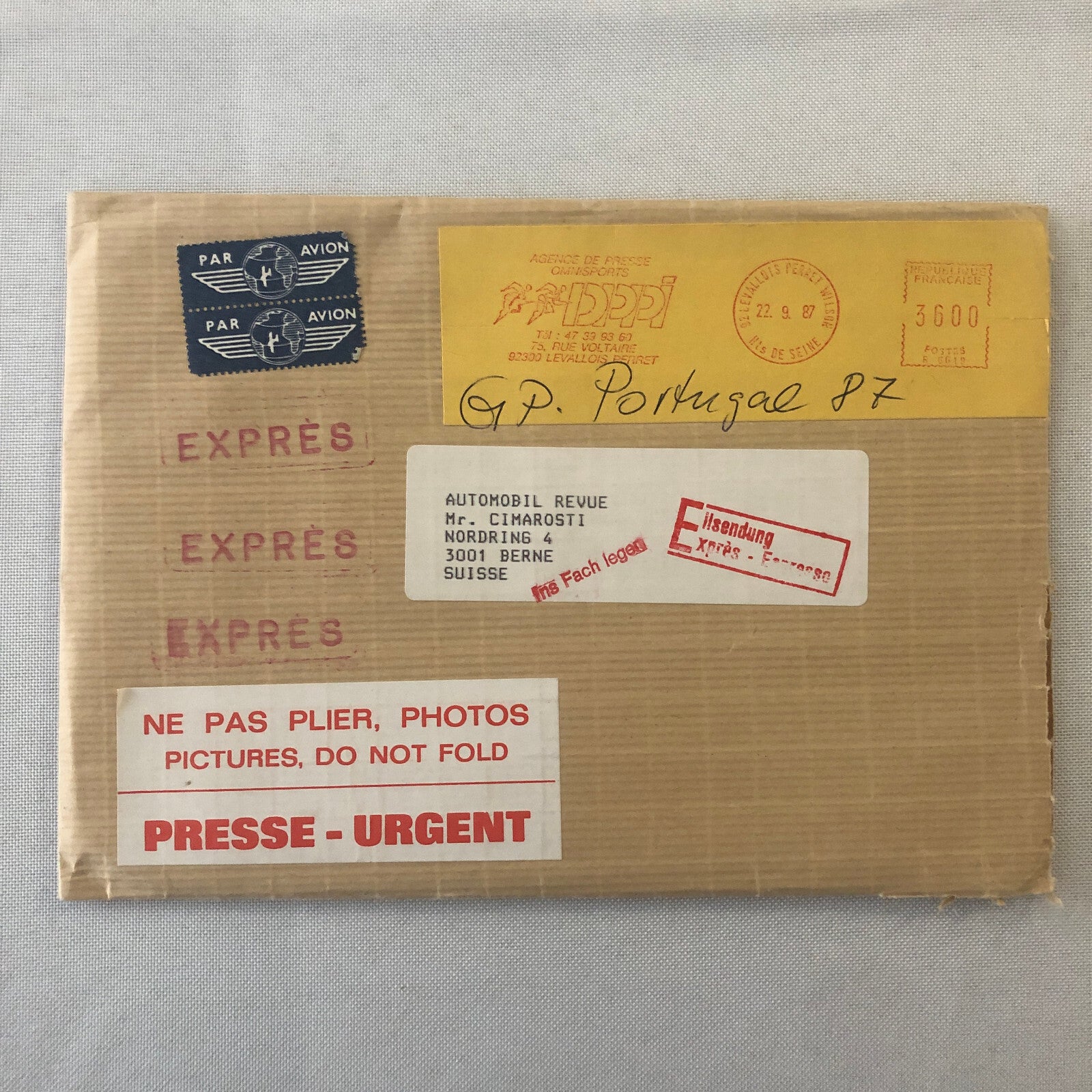 1987 Portugal Grand Prix Formula One Racing Photo Lot of 9 F1 Car Driver