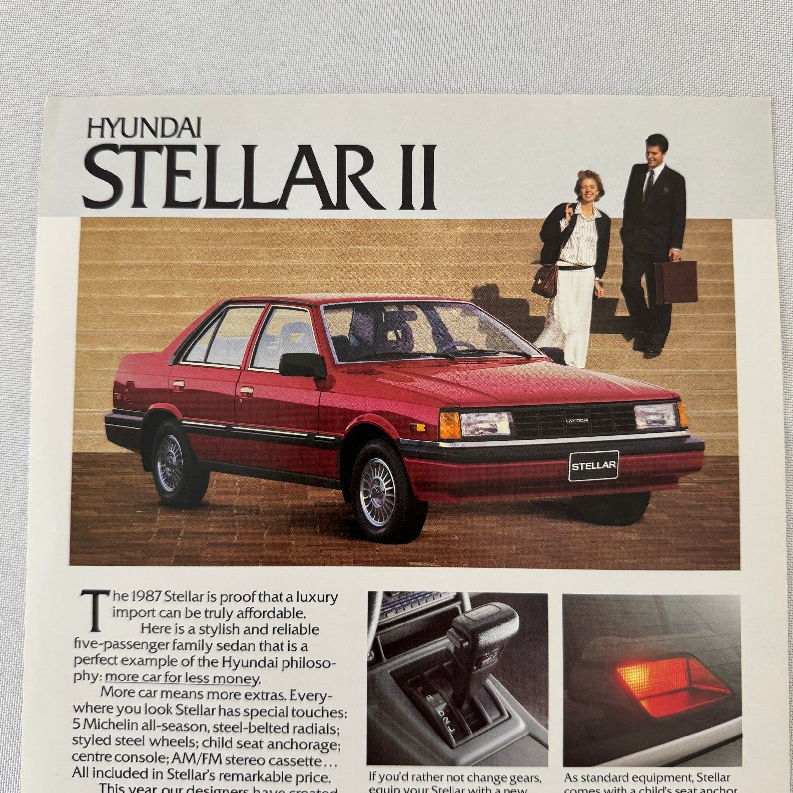 Vintage Stellar II Car Sales Sheet Brochure Canadian Market