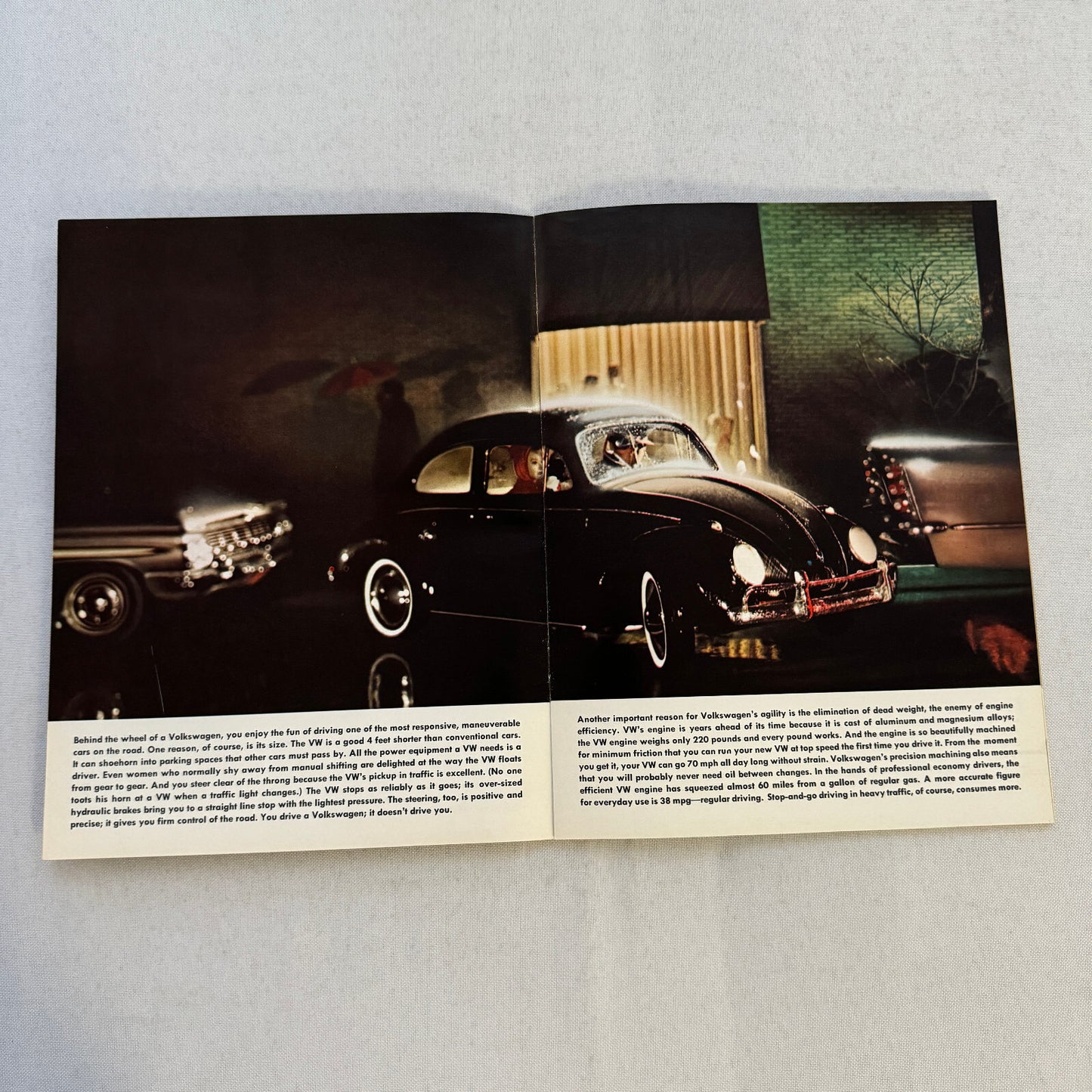 Volkswagen VW 1200 Beetle Bug Car Sales Brochure Catalog Advertising Vintage