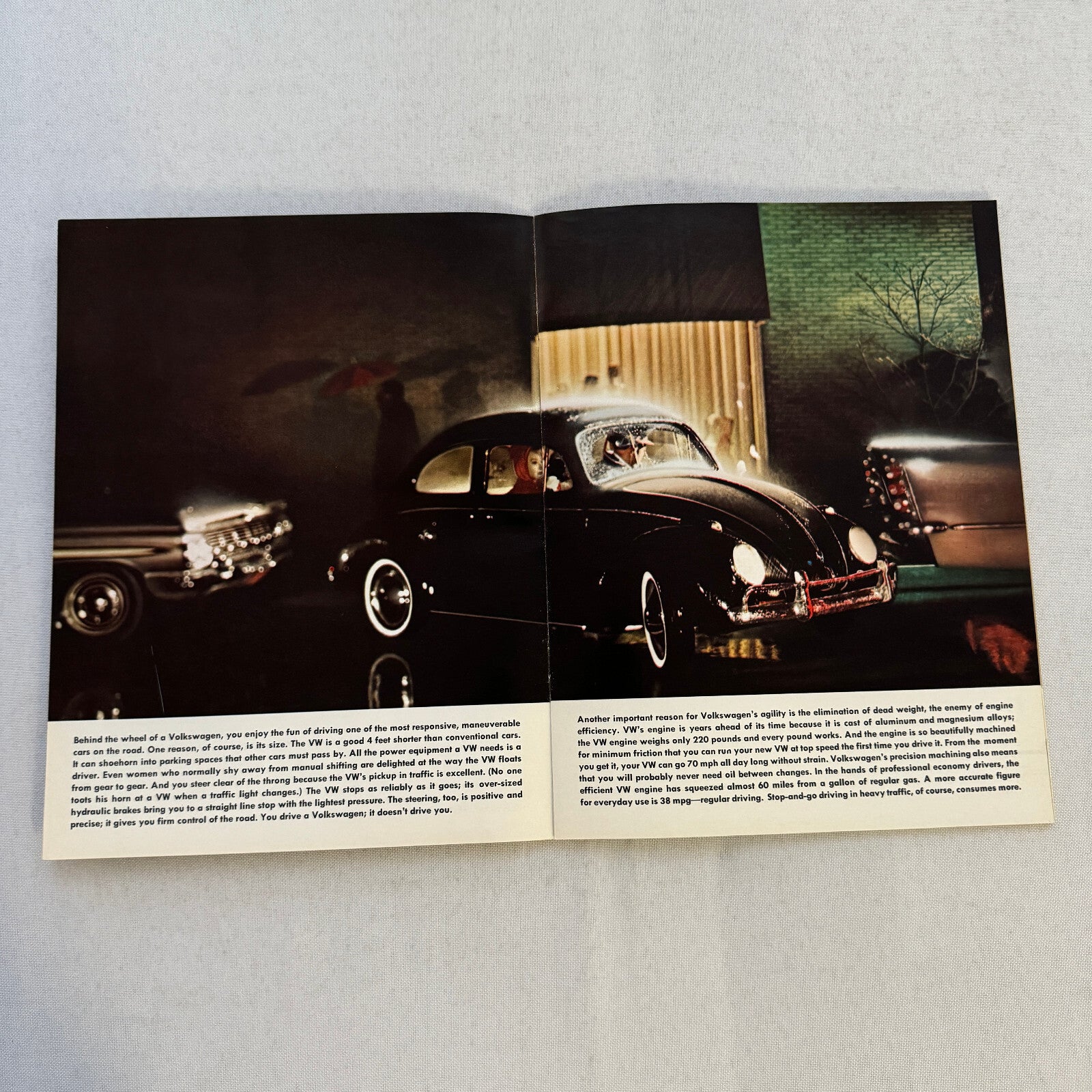 Volkswagen VW 1200 Beetle Bug Car Sales Brochure Catalog Advertising Vintage