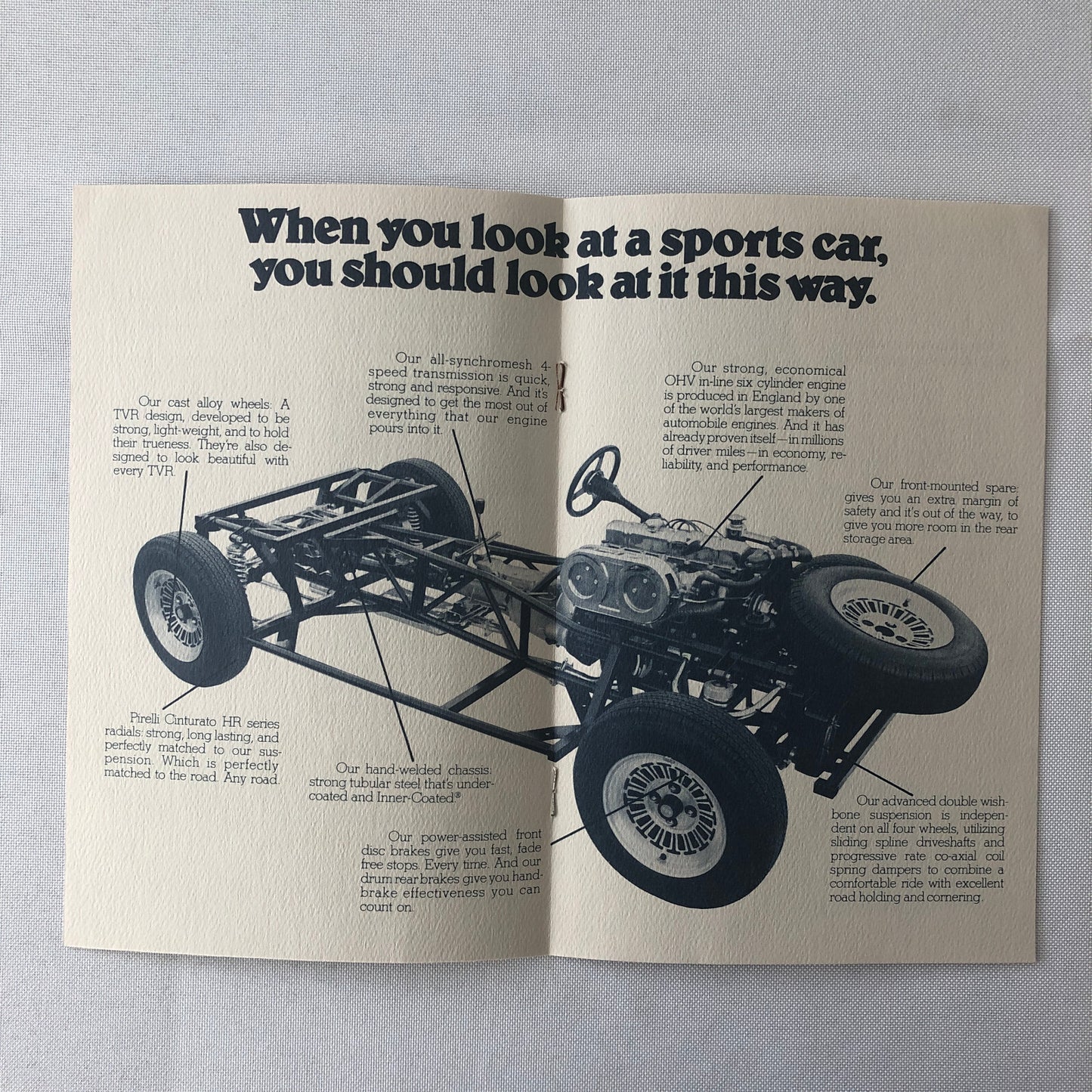 Vintage TVR Car Sales Brochure Catalog Advertising