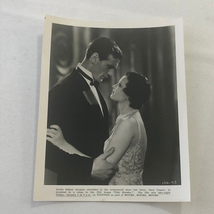 City Streets Movie Gary Cooper Sylvia Sidney Press Photo Photograph Film
