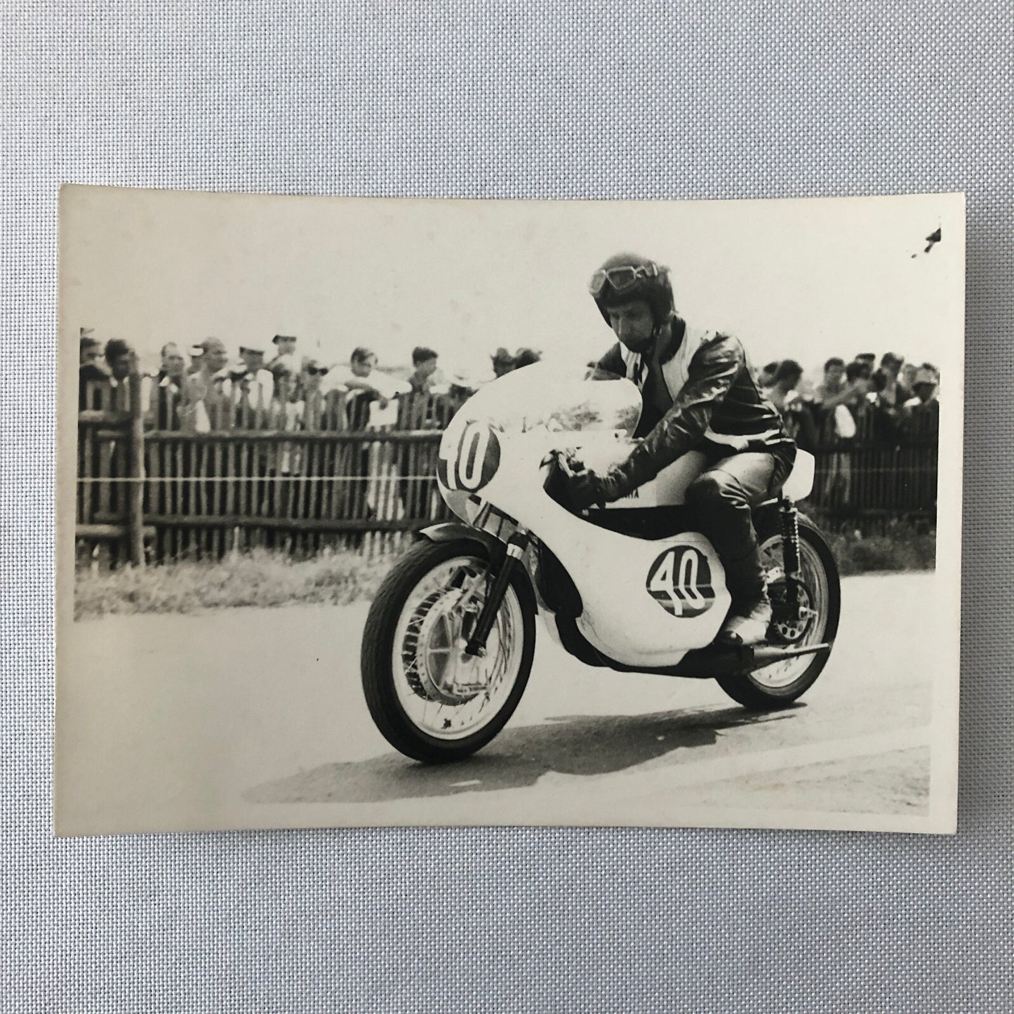 Vintage Motorcycle Racing Photo photograph Rider Kai Kuparinen Yamaha 1971