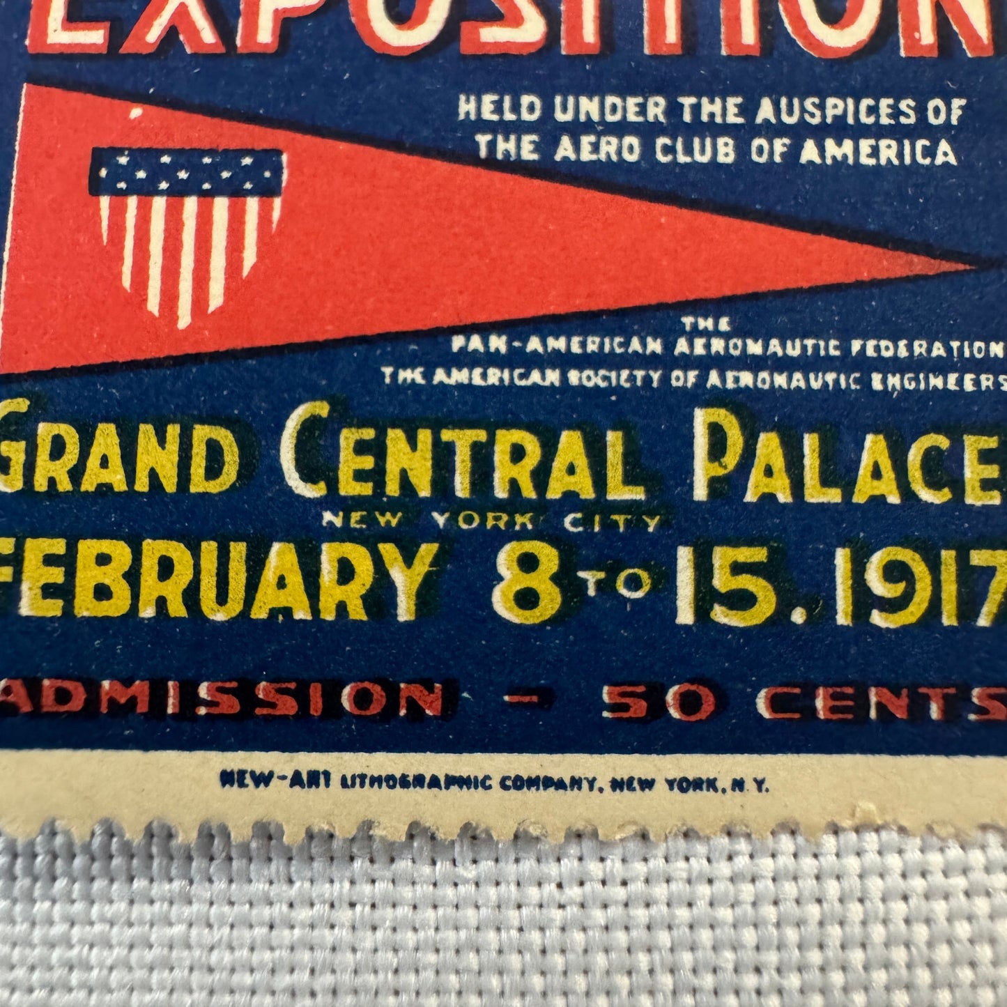 Aeronautic Exposition Aero Club of America 1917 Vintage Stamp Aircraft Aviation