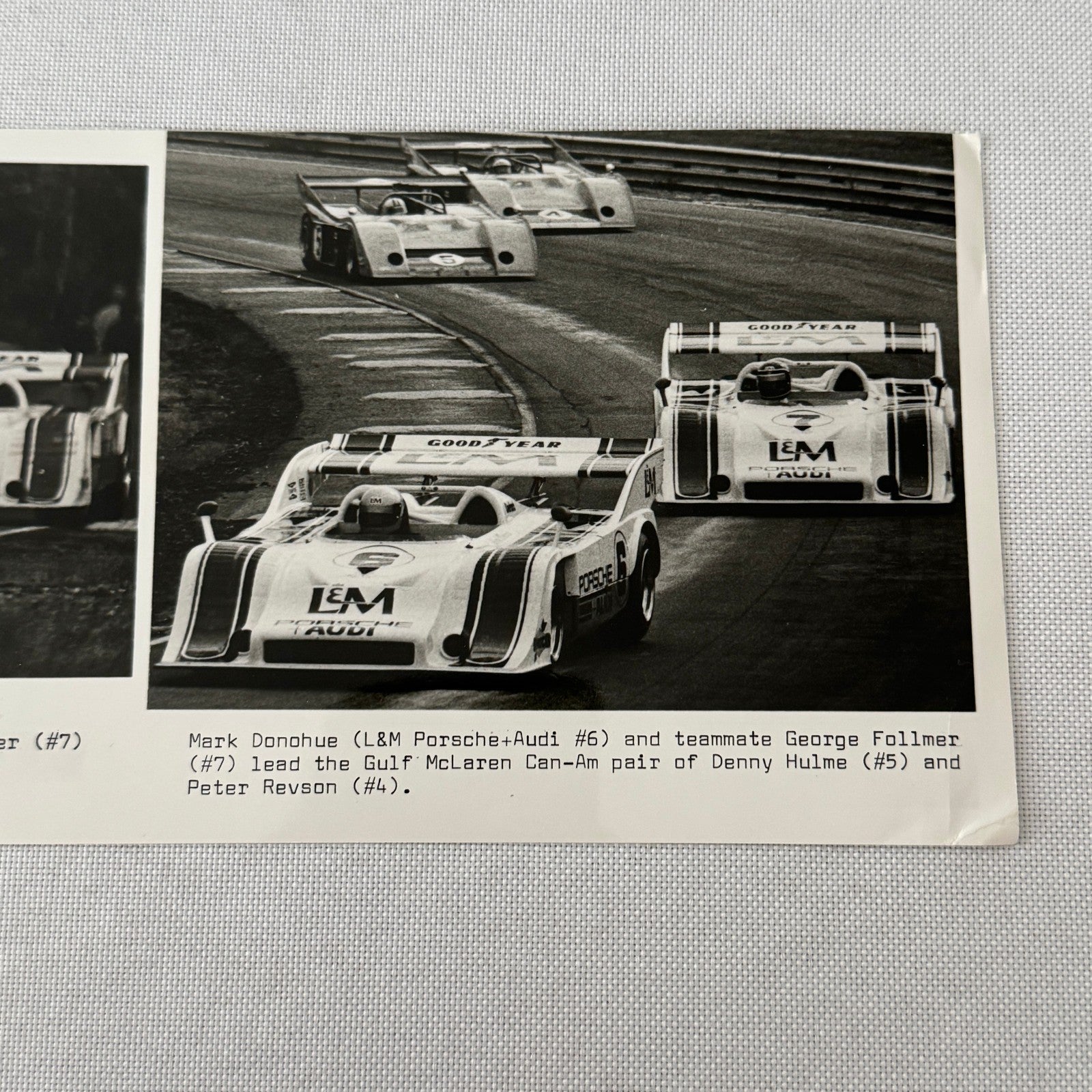 George Follmer and Mark Donohue Porsche Audi L&M Racing Photo Photograph Print