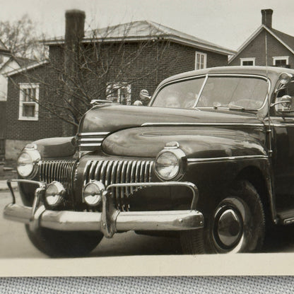 Vintage Car Automobile Snapshot Photo Photograph with Children DS24 Lot 2x