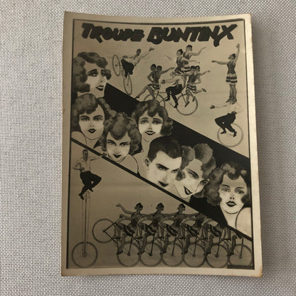 Vintage Circus Balancing Act Bicycle Bike Postcard Post Card Troupe Buntinx