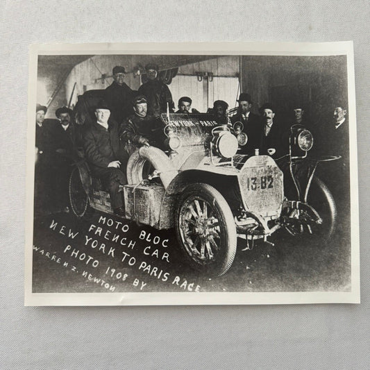 1908 New York To Paris Racing Photograph Race Photo Vintage Image Modern Print