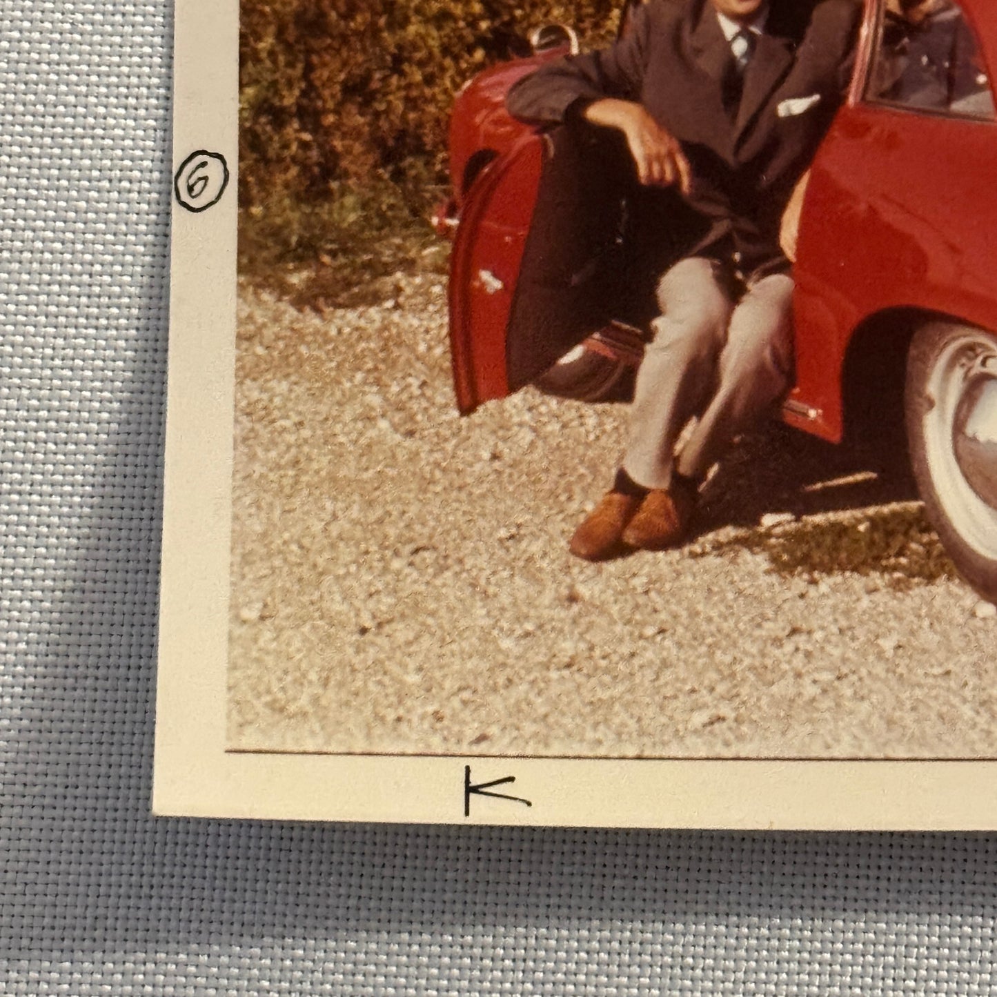 Vintage Photo Photograph Snapshot Porsche 356 Car Man