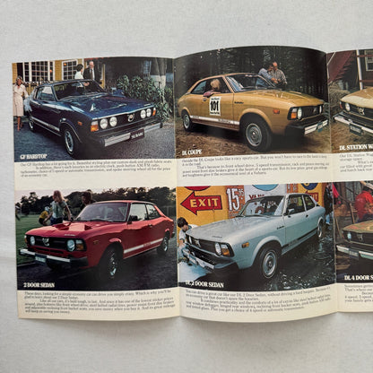 Vintage Subaru Car Sales Brochure Catalog GF Hardtop DL Wagon Sedan Automobile