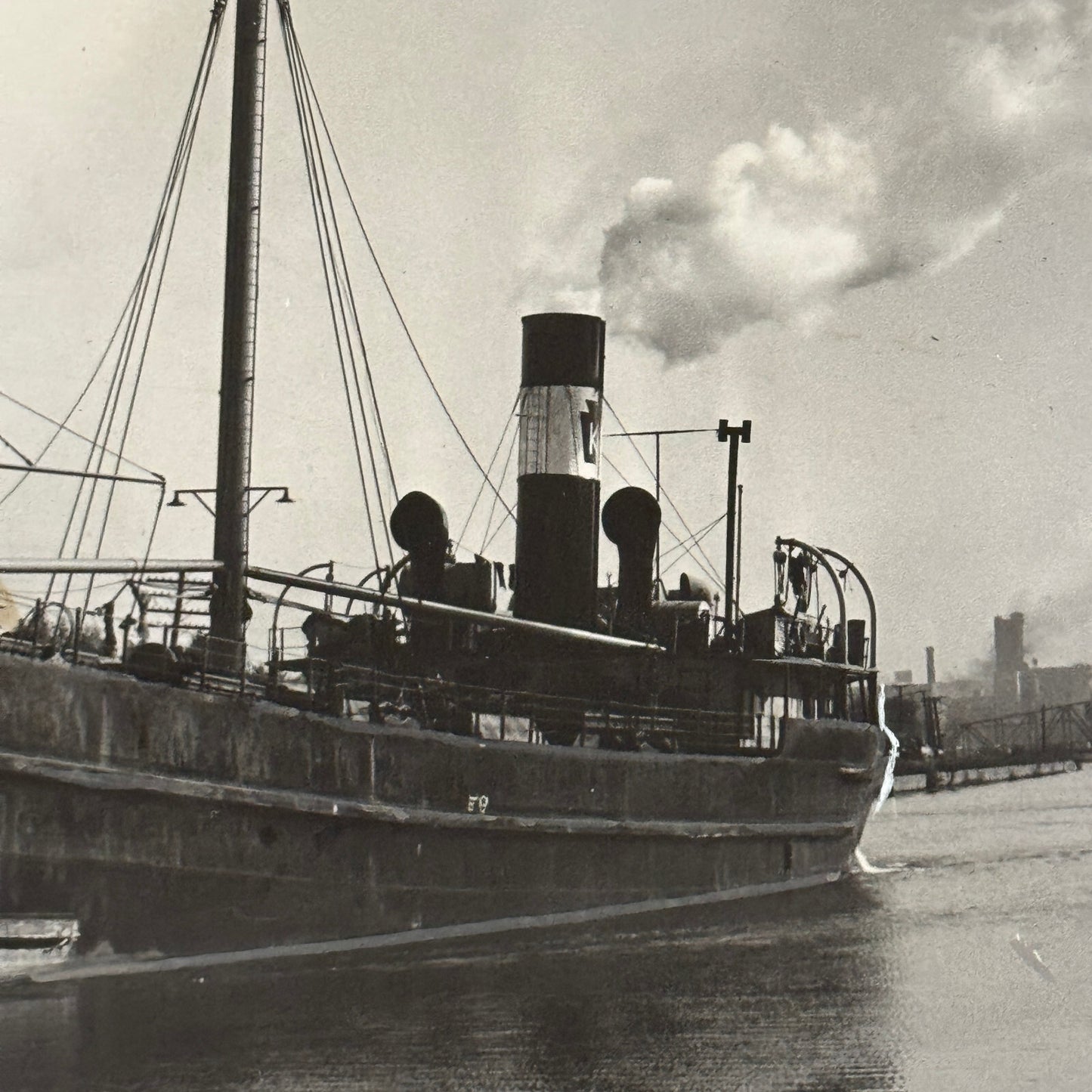 Vintage Boat Ship Photo Photograph Montreal Quebec Canada SS Keynor 1948