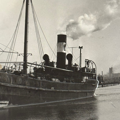 Vintage Boat Ship Photo Photograph Montreal Quebec Canada SS Keynor 1948