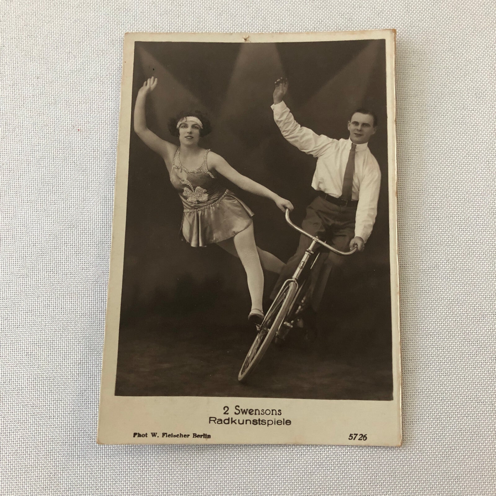 Circus Performer Balancing Act on Bicycle Photo Photograph Berlin Germany