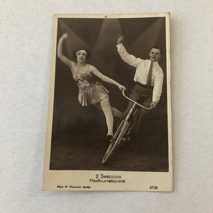 Circus Performer Balancing Act on Bicycle Photo Photograph Berlin Germany