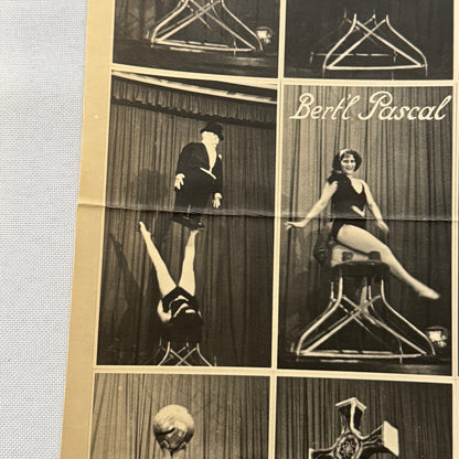 Circus Juggling Balancing Act Vintage Photo Photograph Print Bertl Pascal
