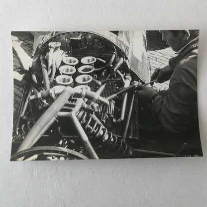 Vintage Racing Car Engine Photo Photograph Print Motorsport