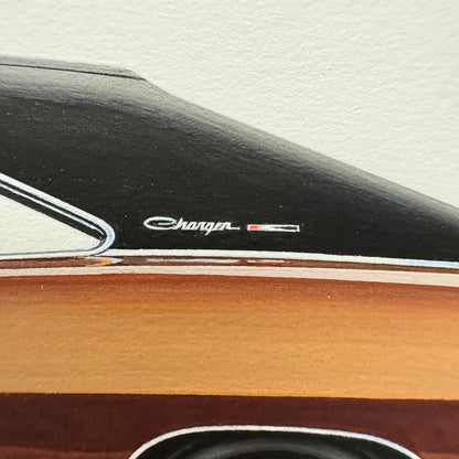 1968 Dodge Charger RT Muscle Car Automobile Illustration Art Drawing Hand Drawn