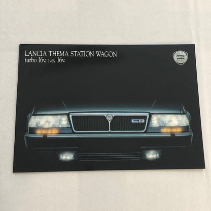 Lancia Thema Station Wagon Car Sales Brochure Catalog ITALIAN Text Turbo 16V