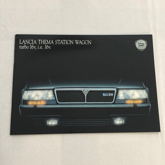 Lancia Thema Station Wagon Car Sales Brochure Catalog ITALIAN Text Turbo 16V