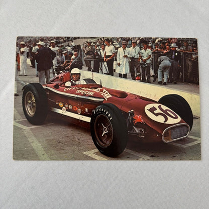 Vintage Indy Racing Postcard Fred Agbashian Motorport Driver Post Card