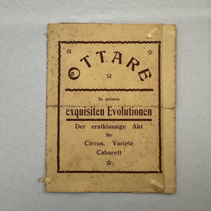 Circus Juggling Balancing Acrobat Act Ottare Vintage Brochure Advertising