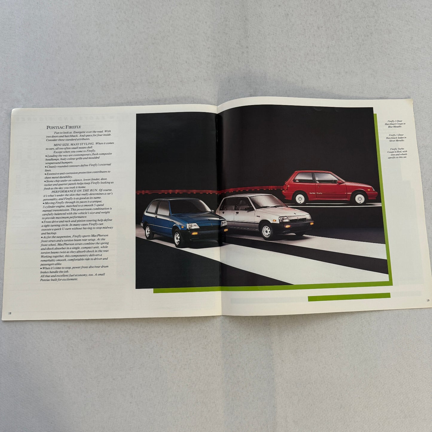 1987 Pontiac Car Sales Brochure Catalog Grand Am Acadian Sunbird Firefly