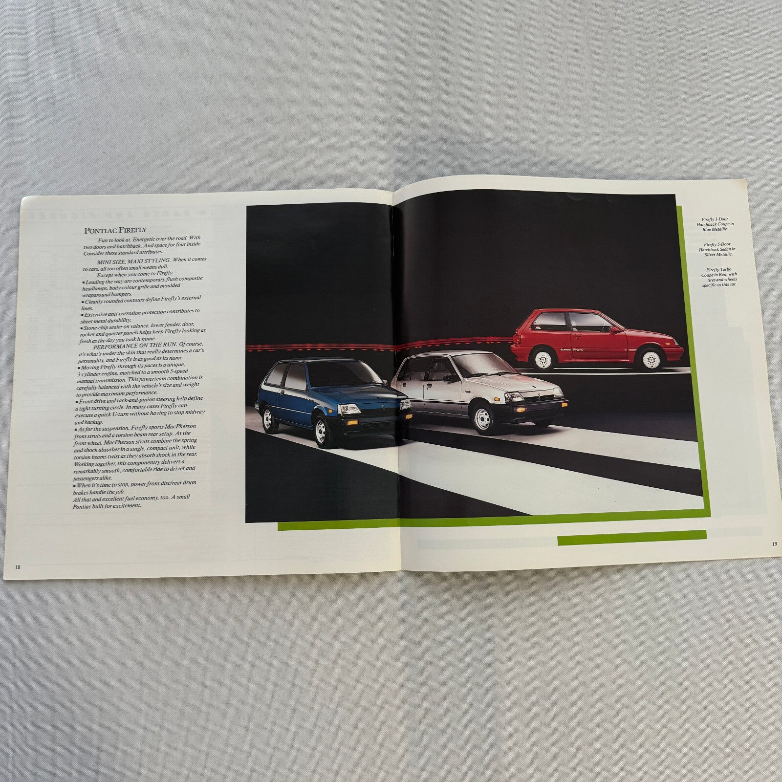 1987 Pontiac Car Sales Brochure Catalog Grand Am Acadian Sunbird Firefly