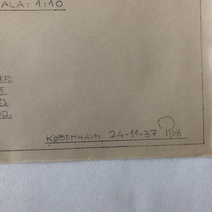 1937 Coachbuilder Car Design Blueprint Rendering Blue Print 6 Door Limousine 