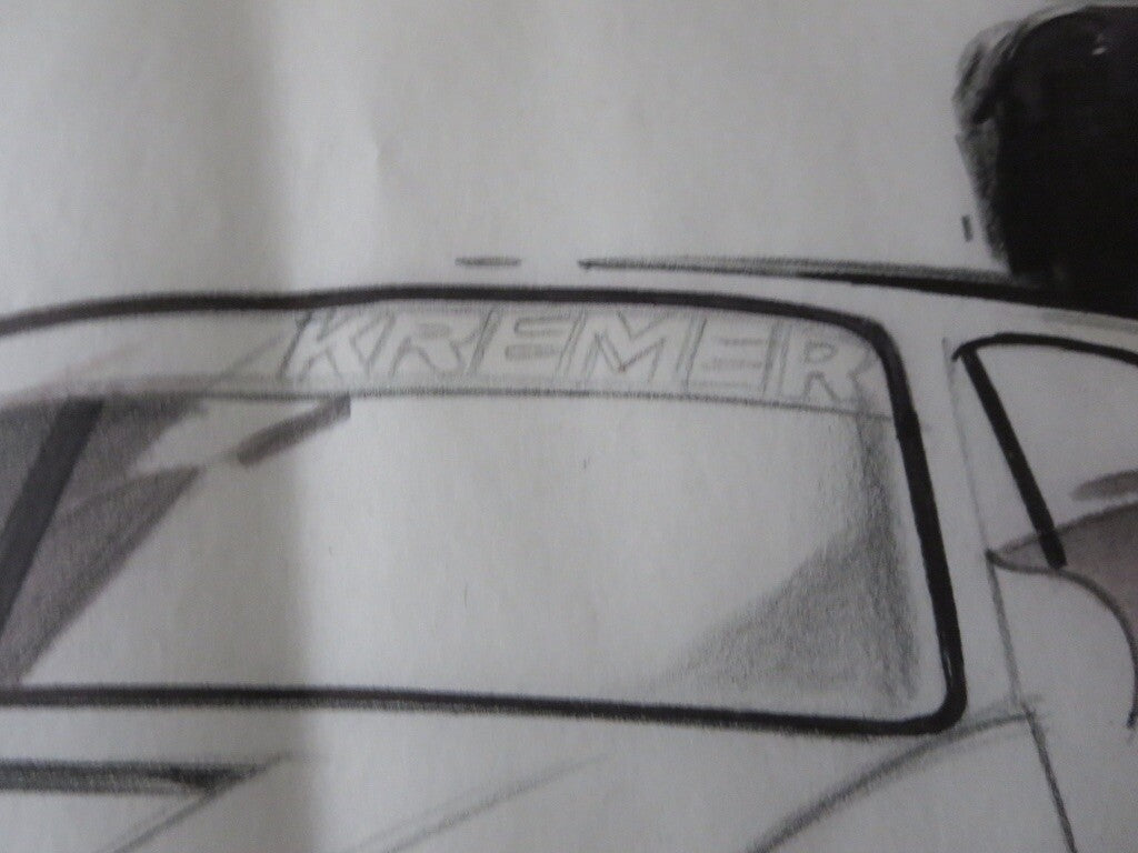Porsche 935 Kremer Racing Design Sketch Drawing Art NOTTRODT Vintage 1980