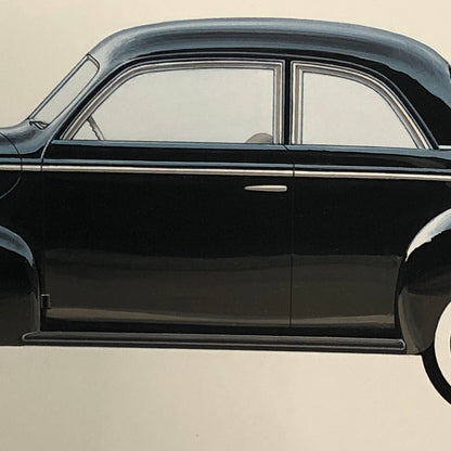 1939 Mercury Sedan Coupe Car Illustration Art Drawing Hand Drawn