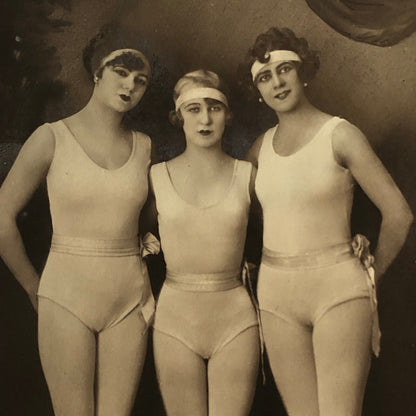 Circus Performers in Costume Real Photo Postcard Post Card RPPC Reading Sisters