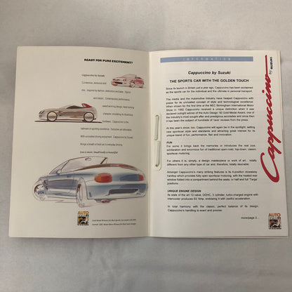 Suzuki Capuccino Press Kit with Photo British UK Brochure