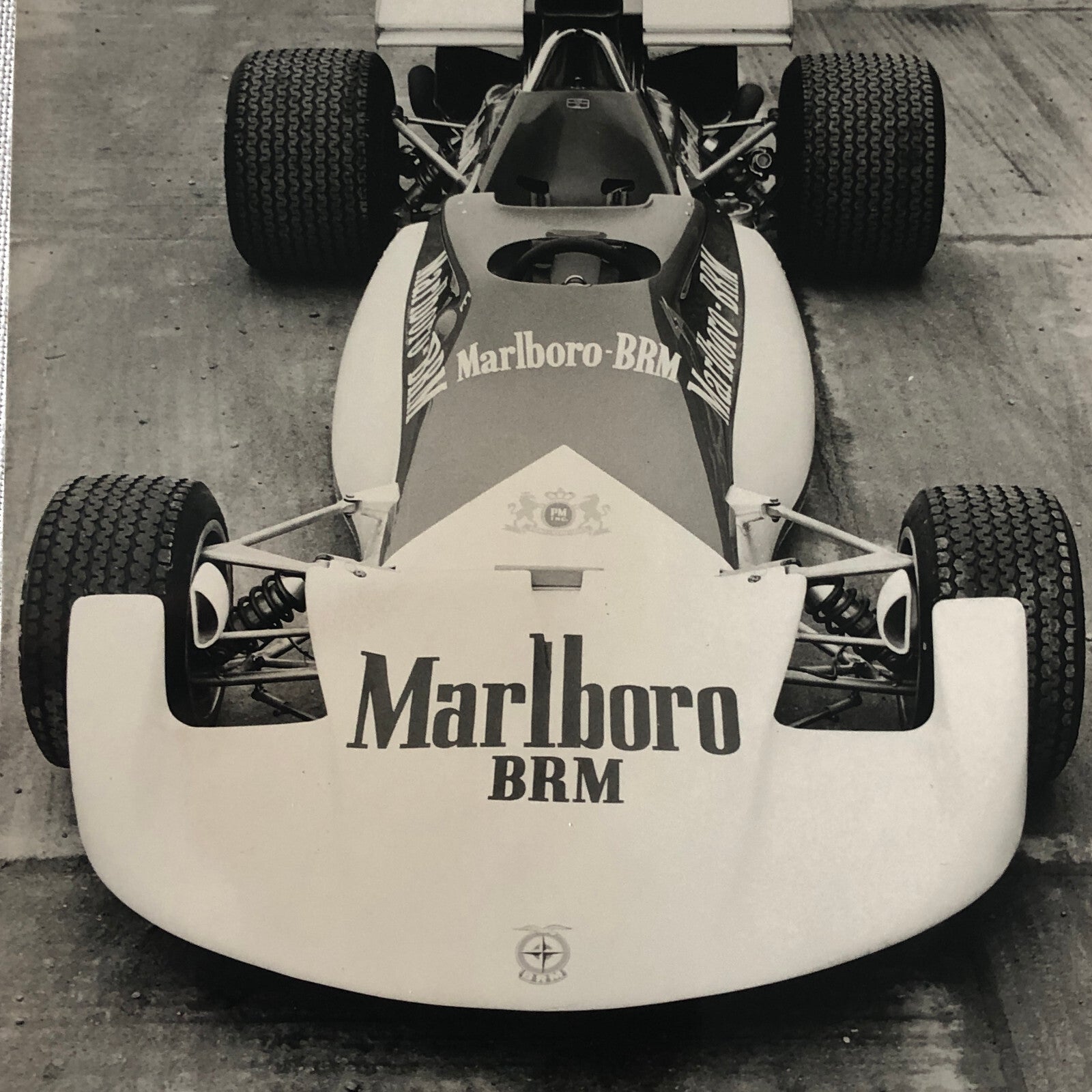 Vintage Racing Photo Photograph Marlboro Racing BRM Car
